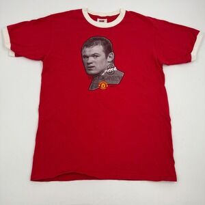 Vintage Nike Team Manchester United Rooney Football Soccer T-Shirt Small‎